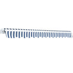 ZNTS Folding Awning Manual Operated 350 cm Blue/White 275564