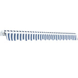 ZNTS Folding Awning Manual Operated 350 cm Blue/White 275564