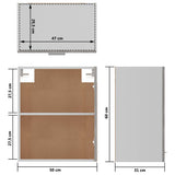 Hanging Cabinet Lyons 2 pcs Concrete Grey 50x31x60 cm Engineered Wood 805082
