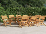 Folding Garden Chair Set of 8 Teak 3155069