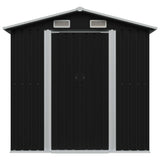 ZNTS Garden Storage Shed Anthracite Steel 204x132x186 cm 47028