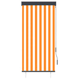 Outdoor Roller Blind 80x250 cm White and Orange 145951