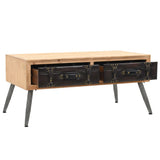 Coffee Table Solid Fir Wood 115x55x50 cm 245777