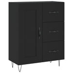 Highboard Black 69.5x34x180 cm Engineered Wood 3190014