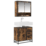 Bathroom Sink Cabinet Smoked Oak 65x33x60 cm Engineered Wood 849276