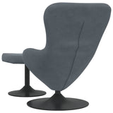 Egg Chair with Footstool Dark Grey 63 x 73 x 90 cm Velvet 42002745