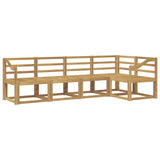 Outdoor Sofa Set 5 pcs White Solid Acacia Wood 3387643
