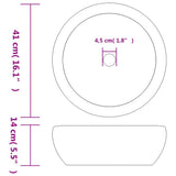 Countertop Basin White and Blue Round 41x14 cm Ceramic 155062