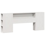 Bookcase Bed without Mattress White 200x200cm Solid Wood Pine 3322446