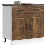 Kitchen Base Cabinet Kalmar Smoked Oak Engineered Wood 853502