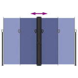Retractable Side Awning Blue 220x600 cm 4004671