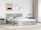 Bed Frame Concerte Grey 150 x 200 cm Solid Pine Wood 3409339
