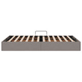 Storage Bed with Mattress Taupe 120 x 200 cm Fabric 3370007