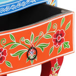 ZNTS Hand Painted Bedside Cabinet 40x30x60 cm Solid Mango Wood 321667
