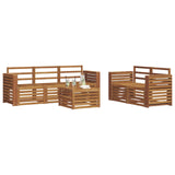 Sofa Sets 6 pcs Natural Solid Acacia Wood 3374374