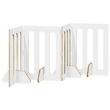 Folding Pet Fence 4 pcs Sonoma Oak 201 x 38 x 70 cm 8005958
