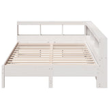 ZNTS Bookcase Bed without Mattress White 160x200 cm Solid Wood Pine 3324416