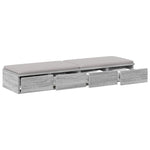 ZNTS Bed Drawers Grey Sonoma 120x36,5x16,5 cm Engineered Wood 866944