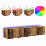 TV Wall Cabinet 2 pcs Old Wood 80 x 35 x 31 cm Engineered Wood 863105