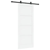 Sliding Door ORKDAL 86 x 211 cm Engineered Wood White and Black 3450080
