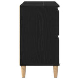 Bathroom Sink Cabinet Black Oak 80 x 33 x 60 cm Engineered Wood 862813