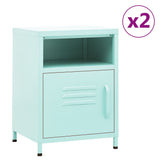 Nightstands 2 pcs Mint 35x35x51 cm Steel 3095219