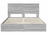 Storage Bed Grey Sonoma 120 x 200 cm Engineered Wood 3411227