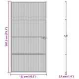 Home Door 102 x 201.5 x 3.5 cm Aluminium and Tempered Glass 42025246