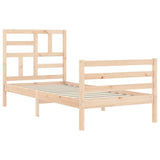 Bed Frame without Mattress Single Solid Wood 3194861