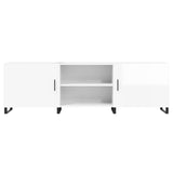 TV Cabinet High Gloss White 150x30x50 cm Engineered Wood 829118