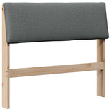 Upholstered Headboard Dark Grey 90 cm Solid Pine Wood 879140