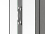 ZNTS Nevada 3 Door 2 Drawer Mirrored Wardrobe 100-101-135