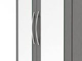 ZNTS Nevada 3 Door 2 Drawer Mirrored Wardrobe 100-101-135