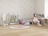 Kids Clothes Rail Wooden Hanging Rack with Storage Shelves Children Garment Freestanding Wardrobe T3398P347671