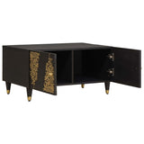 Coffee Table Black 80 x 50 x 40 cm Solid Mango Wood 4018813