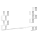 Wall-Mounted TV Shelf White 180 x 15 x 94 cm Engineered Wood 8012292