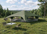 Family Tent Green 18-Person 185T Polyester with PU Coating 42017397