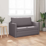 Sofa Bed Grey 124 x 71 x 78 cm Artificial Leather 4106710