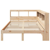 Bookcase Bed without Mattress 135x190 cm Double Solid Wood Pine 3324397