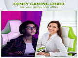 Ergonomic Gaming Chair, Height Adjustable Computer Chair, Pu Leather PC Chair with Castors, for 31893096