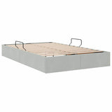 Storage Bed with Mattress Light Grey 120 x 200 cm Velvet 3370088