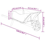 Wheelbarrow Planter 128x45.5x43 cm Solid Wood Fir 364229