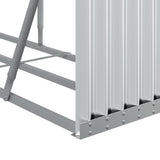 Log Holder Silver 234x45x100 cm Galvanised Steel 364595
