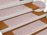 Stair Mats 15 pcs 65x21x4 cm Light Pink Rectangular Edge 326201