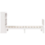 Bookcase Bed without Mattress White 90x200cm Solid Wood Pine 3322687