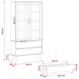 Glass Display Cabinet Black 90 x 35 x 175 cm 42020945