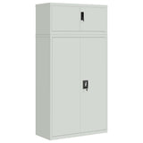 File Cabinet Light Grey 90x40x180 cm Steel 3188319