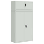 ZNTS File Cabinet Light Grey 90x40x180 cm Steel 3188319