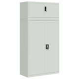 ZNTS File Cabinet Light Grey 90x40x180 cm Steel 3188319