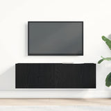 TV Cabinet 100 x 30 x 30 cm Black Oak Engineered Wood 862487
